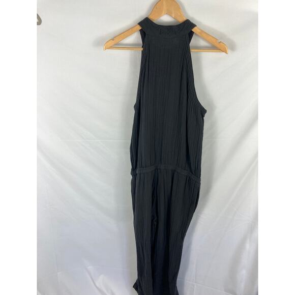 Cloth & Stone Grey Gauze Halter Hight Neck Jumpsuit Size Medium - Picture 8 of 8